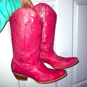 Hot pink cowboy boots